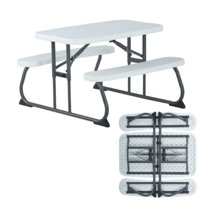 Lifetime 6 ft. Classic Folding Polyethylene Picnic Table, Gray (260265)